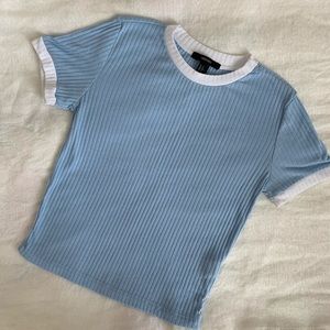 Forever21 Ribbed T-Shirt Crop Top